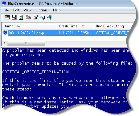 blue screen view software